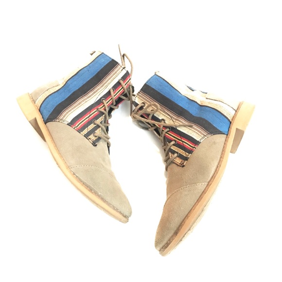 ***SOLD***TOMS | Alboot Combat Striped Ankle Boot - Picture 4 of 7